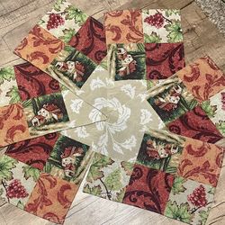 Set of 6 Tapestry Placemats With Vintage Grapes And Farmhouse Design 18” X 12”