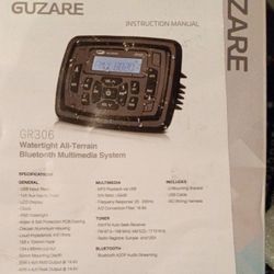 Bluetooth Multimedia System  GUZARE Water tight All terrain