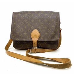 Louis Vuitton Monogram Crossbody Cartouchiere MM Vintage bag handbag EXCELLENT