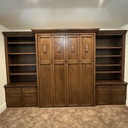 Murphy Bed With Built In Shelving 