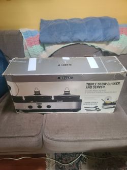 Triple slow cooker and server