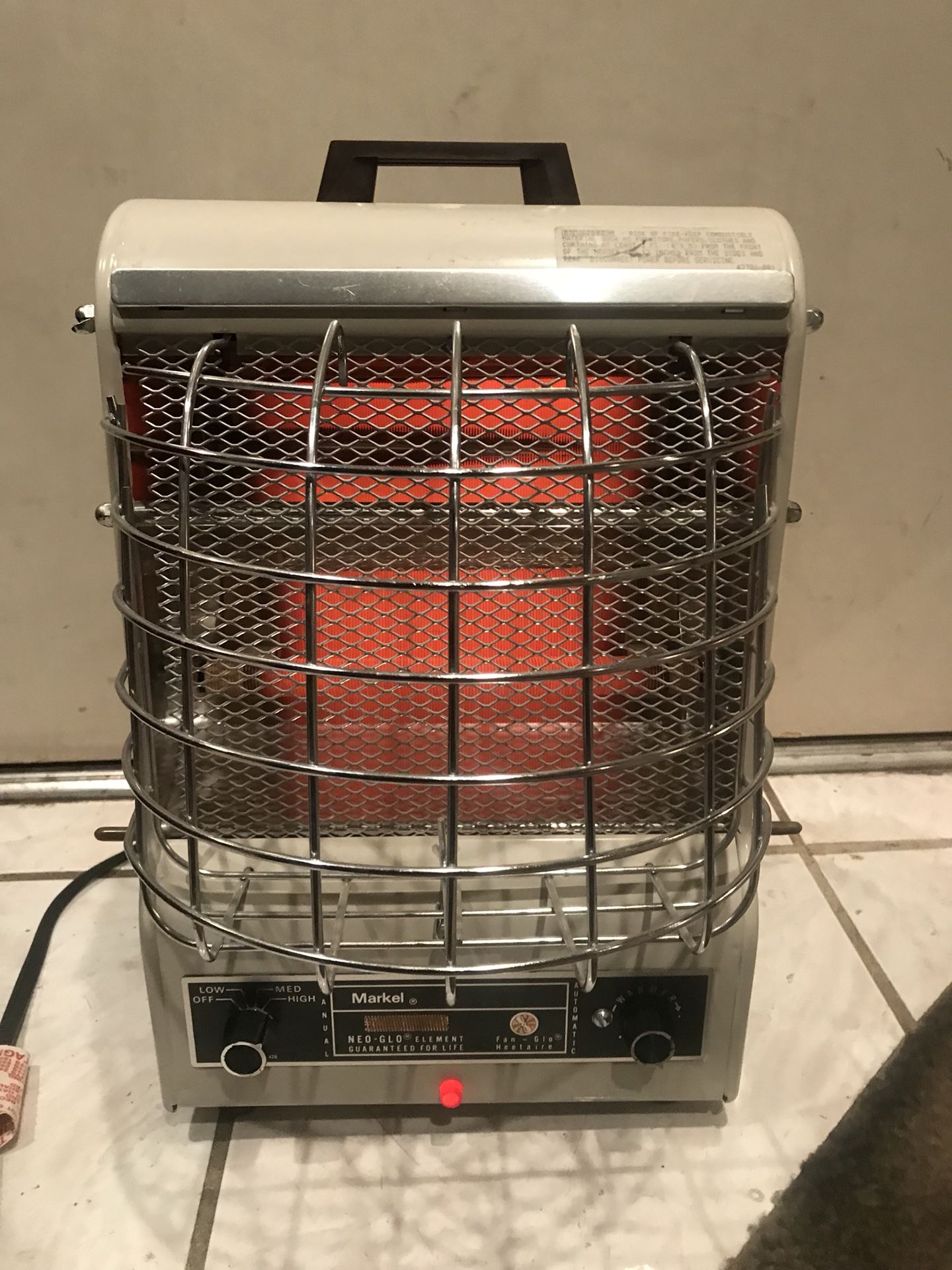ストーブ Scovill Markel Nulone Fan-Glo Heater RARE Retro MCM TV Shaped Heater Heetaire Fan-glo Automatic