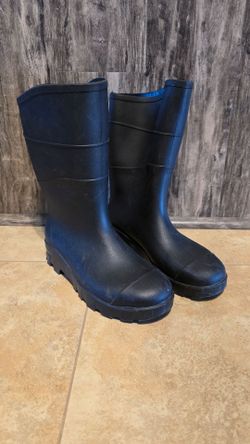 Black Rubber Rain Boots Men's 7 / Women's 9