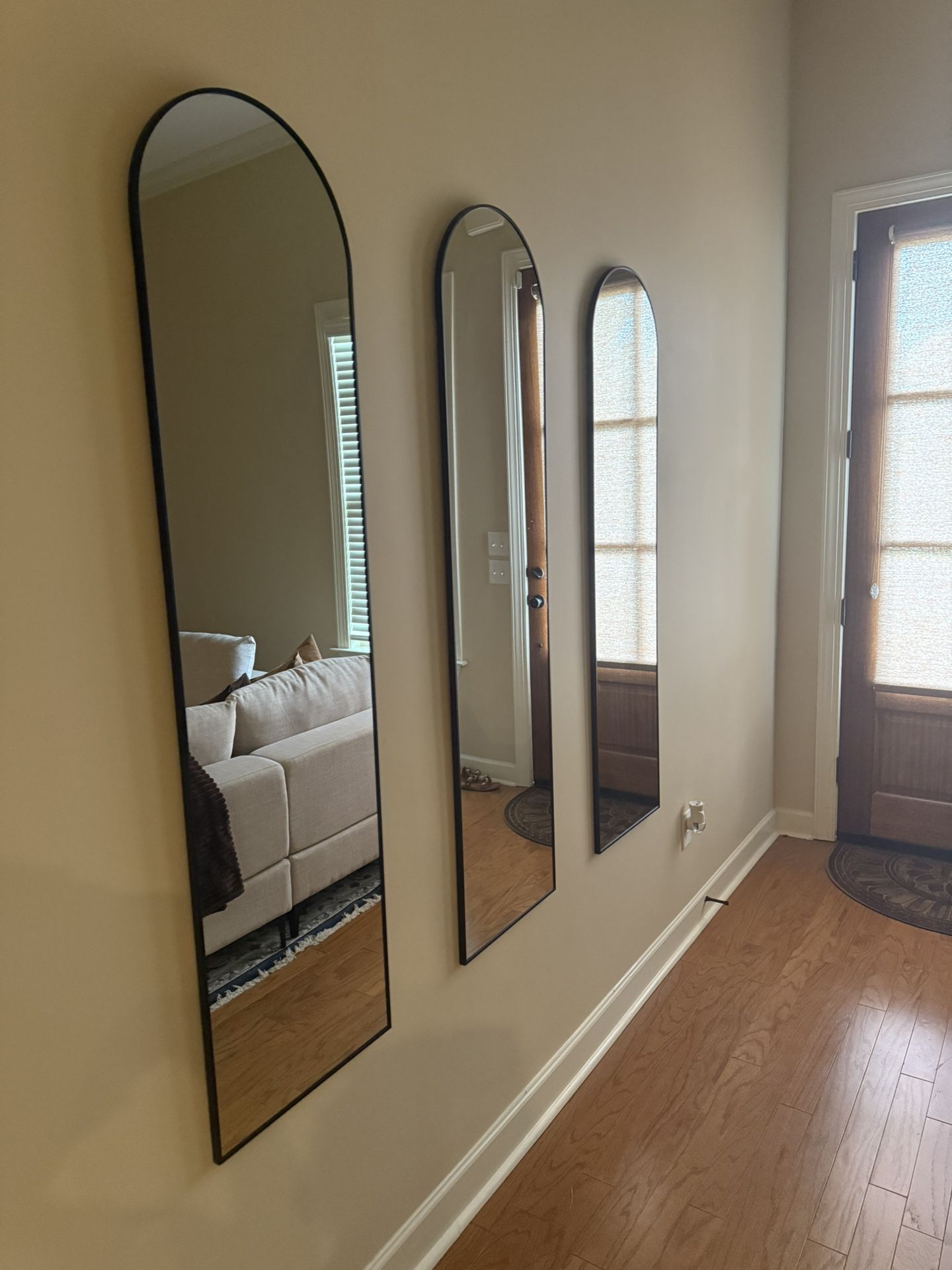 3 Arched Full Length Mirror 59"x16"