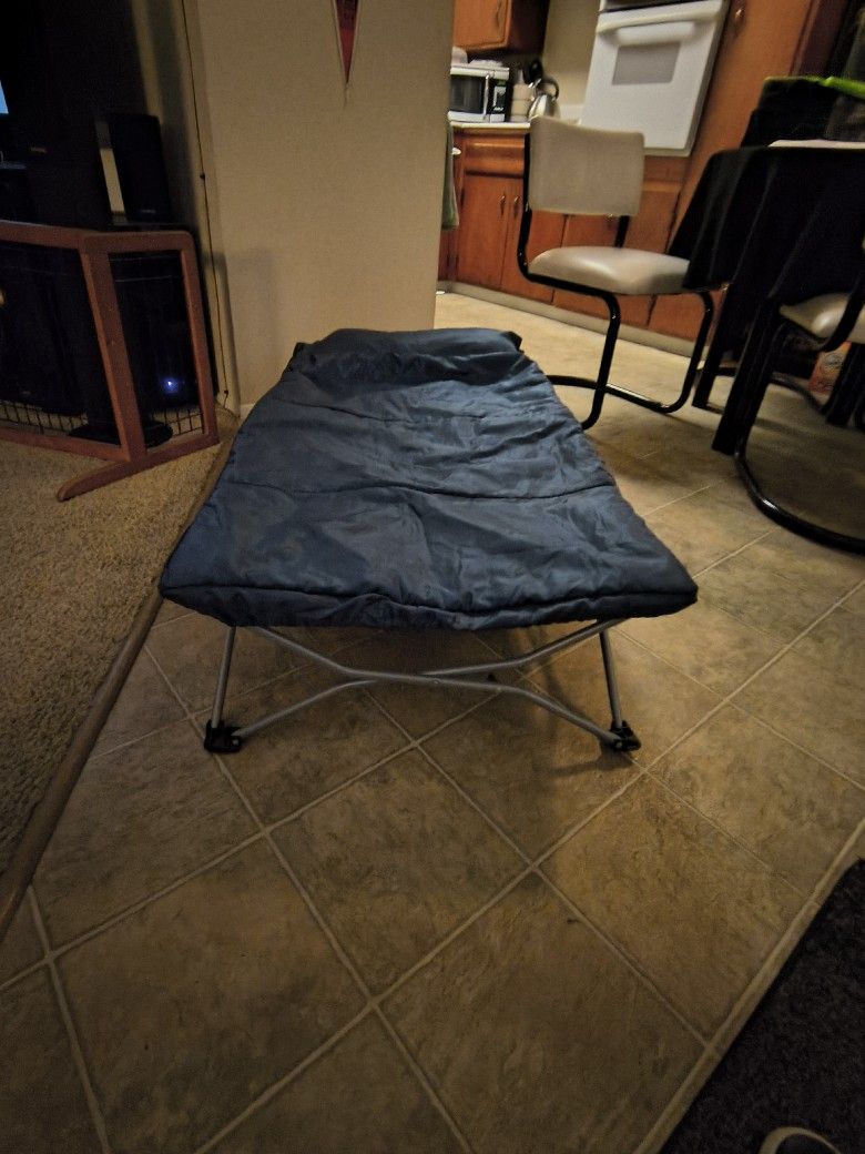 Kids Cot With Sleeping Bag