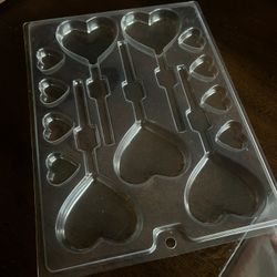 Valentine’s Day Lollipop Heart Plastic Mold 