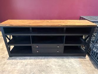 Industrial TV Stand Console with Drawers cabinet table