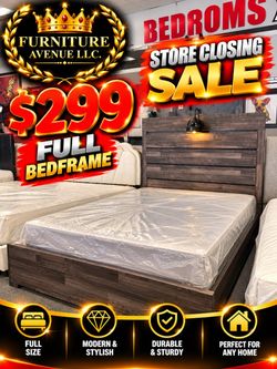 Full Size Bed Frame with Headboard