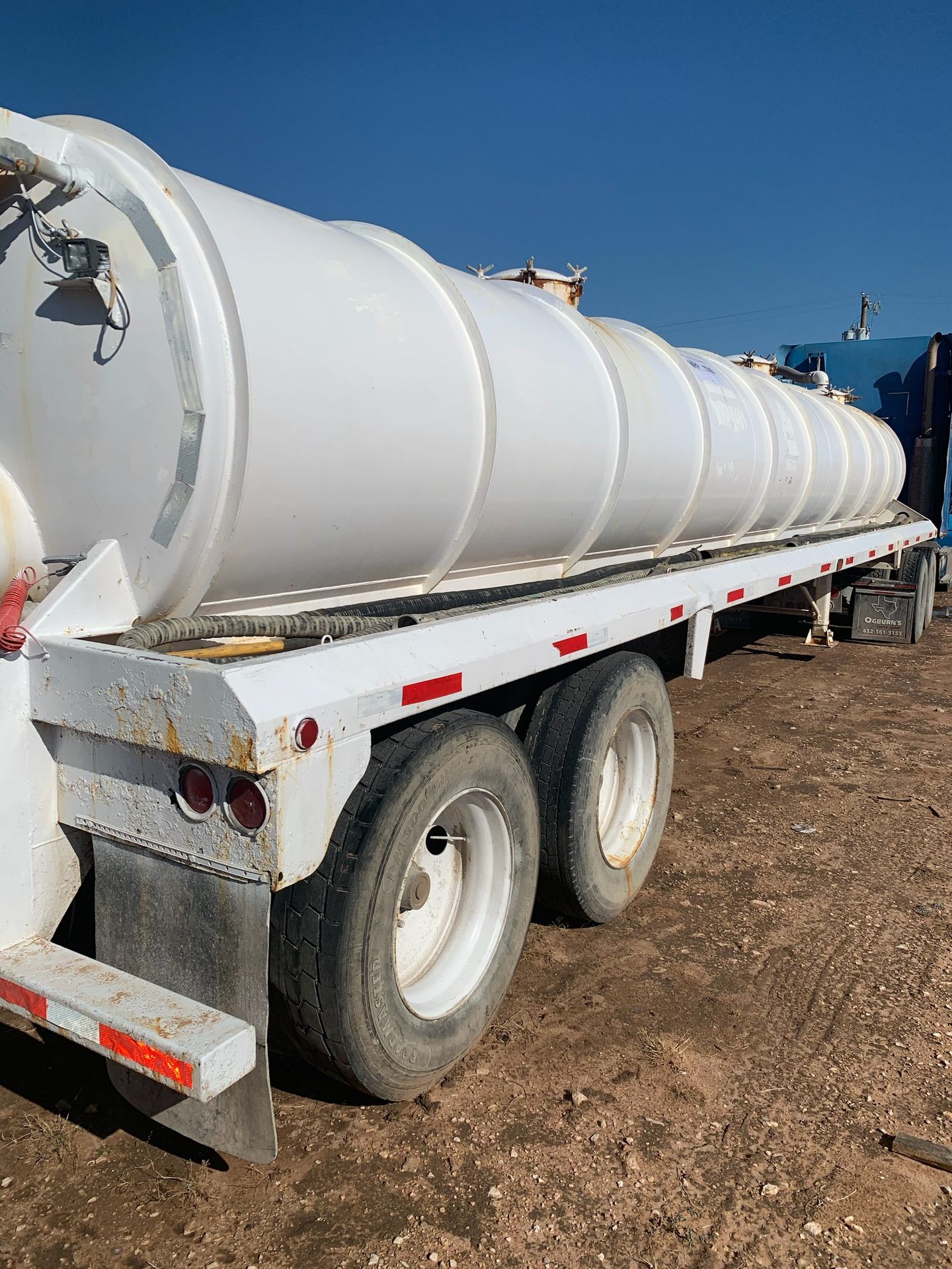 Freightliner with water tank trailer