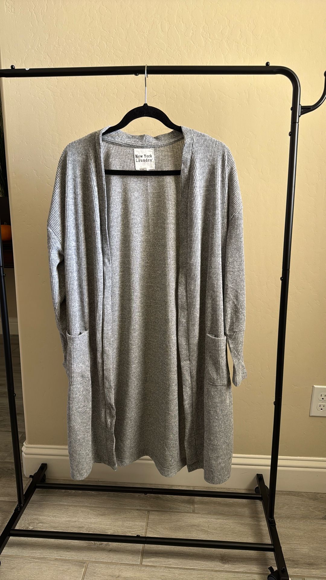 Long Grey Cardigan Medium 