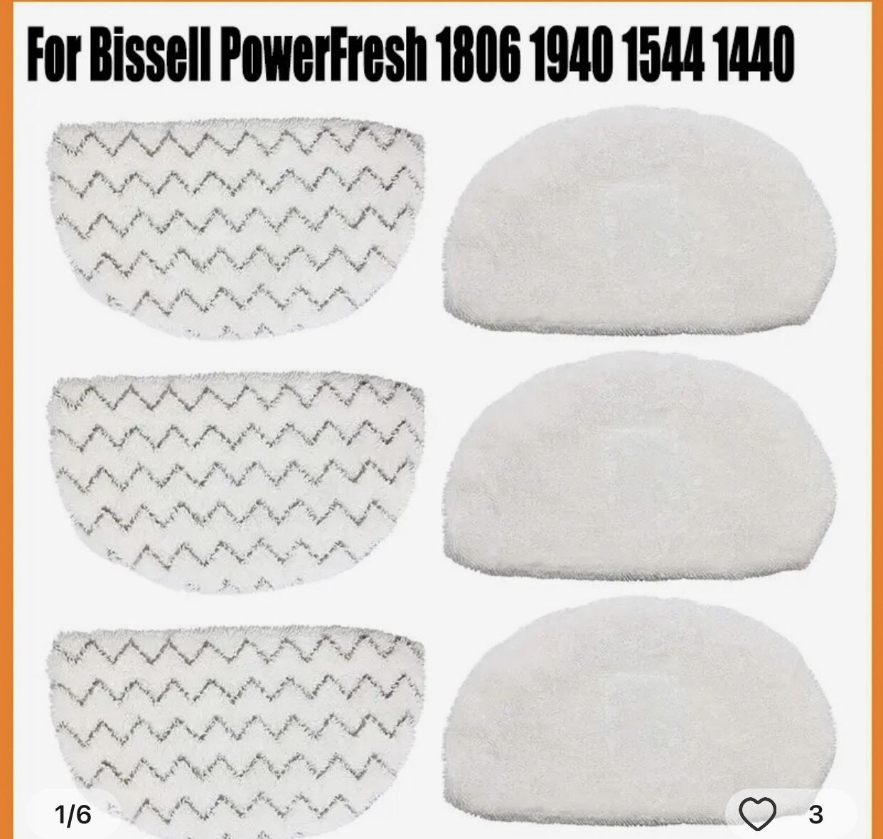 Washable Steam Mop Cloth Cleaning Pads Compatible For Bissell PowerFresh 1(contact info removed) 1(contact info removed) Replacement Cleaner Wipes Par