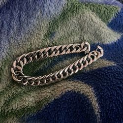Thick Silver Chain Bracelet