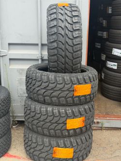 33x12.50R22 4 New Mud Terrain Tires Installed and Balanced