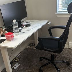 Computer Desk ( Height Adjustable)And Chair set  