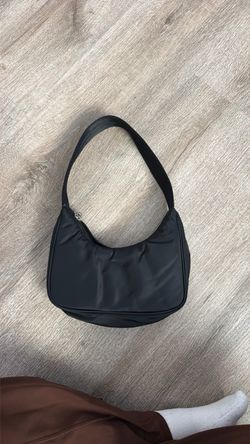 Black Nylon Mini Shoulder Bag