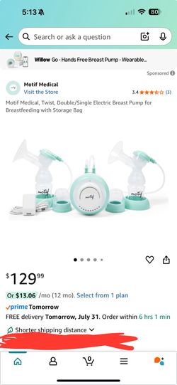 Motif Twist Breast Pump