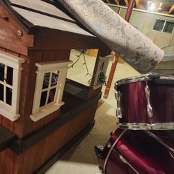 Wooden Playhouse With Sink