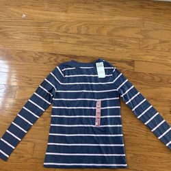 NWT women Long-Sleeve Stripe Shirt size 2XS