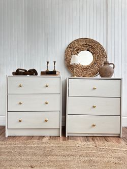 Pine wood ikea nightstands
