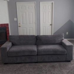 Modern Contemporary Couch Grey Soft Comfortable 