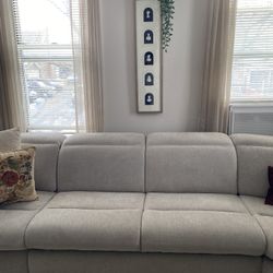 Enbright Microfiber Armless Loveseat w/ Pop Up Sleeper.