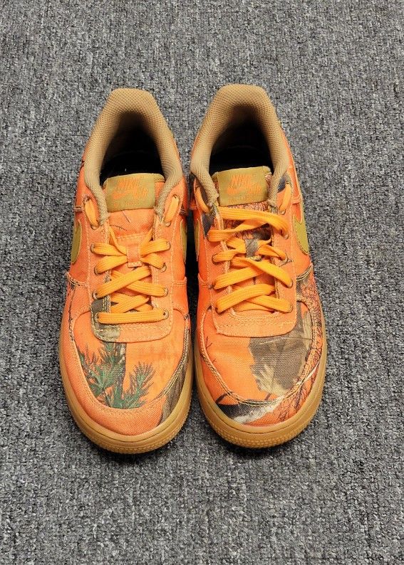 Nike Air Force LV8 GS 'Real Tree' Orange Size 7Y Camo
