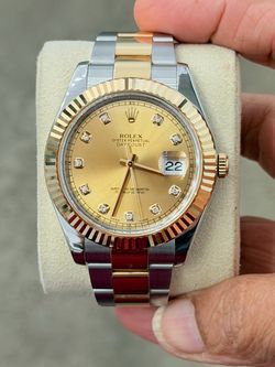 2015 Rolex 41mm Champagne Diamond Dial DateJust-II Model 116333