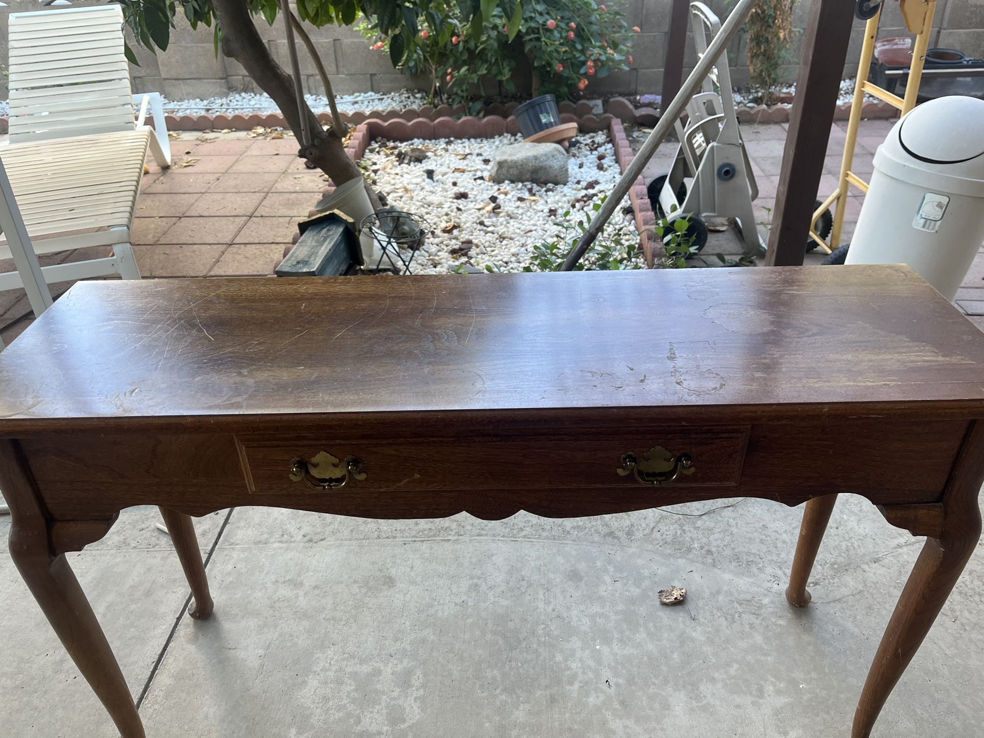Vintage Solid Wood Entryway / Console Table