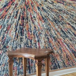 Unique Burl Wood Veneer End Table 