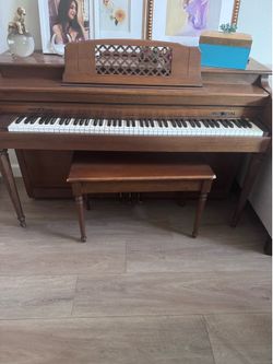 Piano with bench
