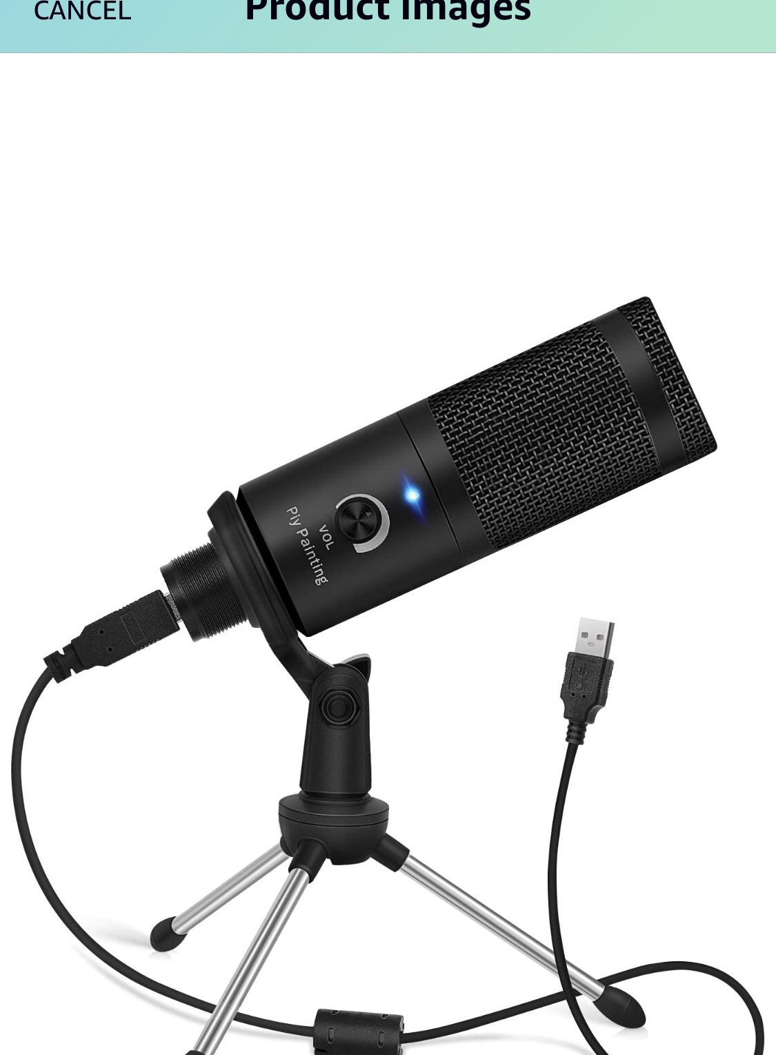 USB Microphone, Piy Painting Cardioid Recording Microphone, 192kHz/24bit Condenser Mic Compatible with PC Laptop Mac Windows, Plug&Play Computer Micro