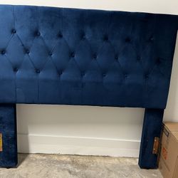 Full Size Blue headboard, Three Drawer Chest, Coffee Table