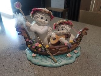 Dreamsicle Collectable Angel's Gondola Italy, Romance, Love, Boat 