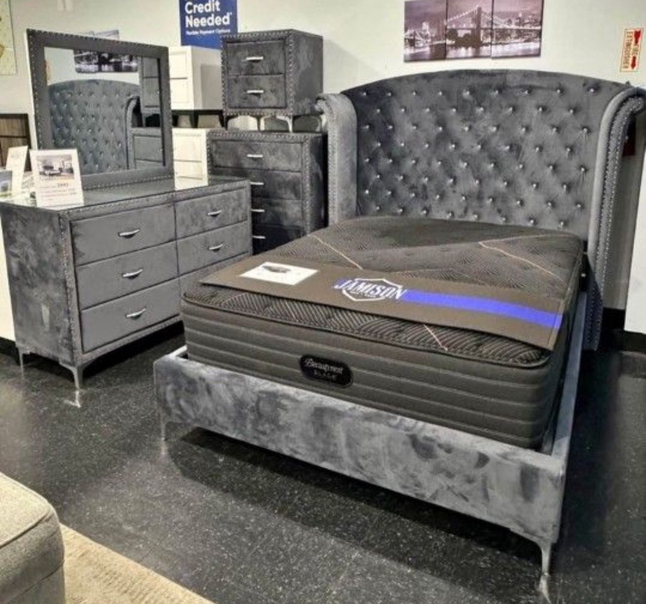 New 4pc Bedroom Set In Box 📦 Buy Now Pay Later $39 Down