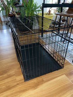 2 Door Dog Medium Size Black Crate