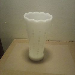 Anchor Hocking White Milk Glass Hobnail Tear Drop Vase