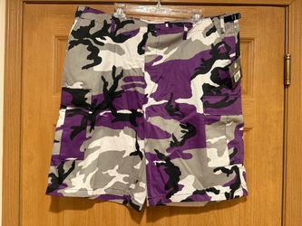Purple camo short size 2XL