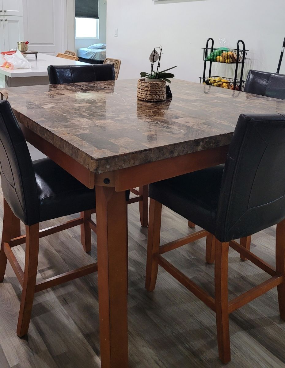 Bar Hight Dinner Table 6 Chairs+ 1coffee Table + 1 Small Table