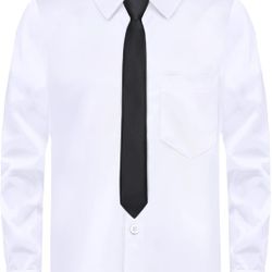 Boys Long Sleeve Button-Down Dress Shirts with Tie Fabrics Standard & Fits Regular Size 16