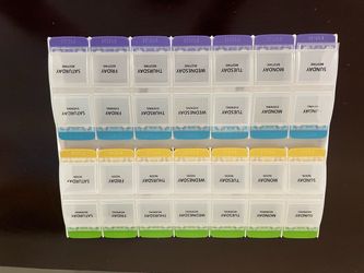 7-Day Weekly Pill Organizer 4 Times Daily