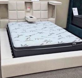 Brand new queen size bed without mattress