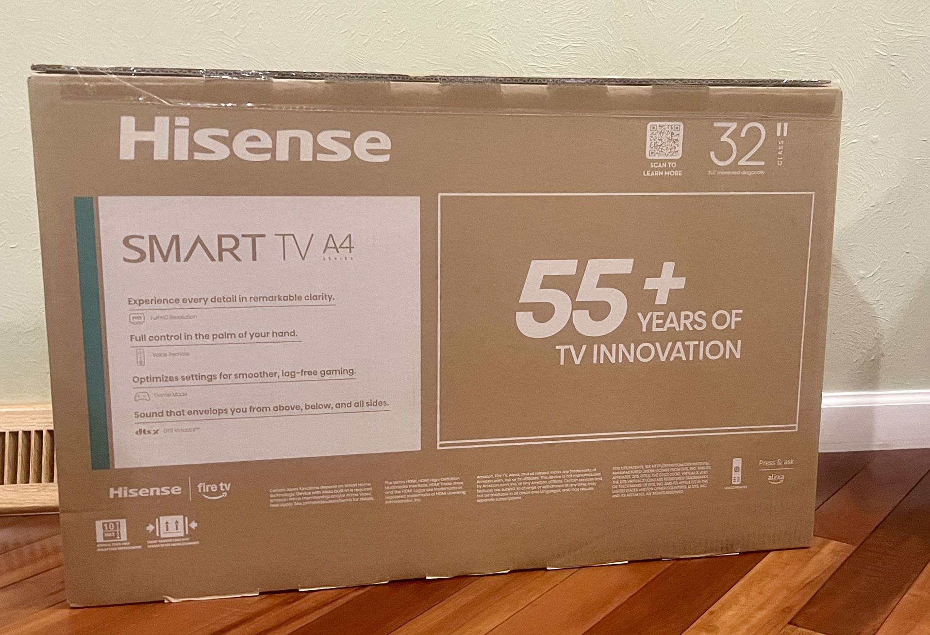 Brand New 32” Hisense Smart TV (Unopened in Box)