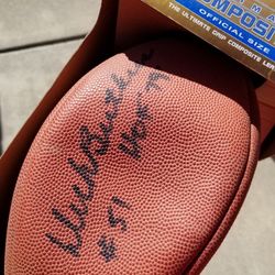 Dick Butkus #51 Signed NFL football. Needs New Bladder.