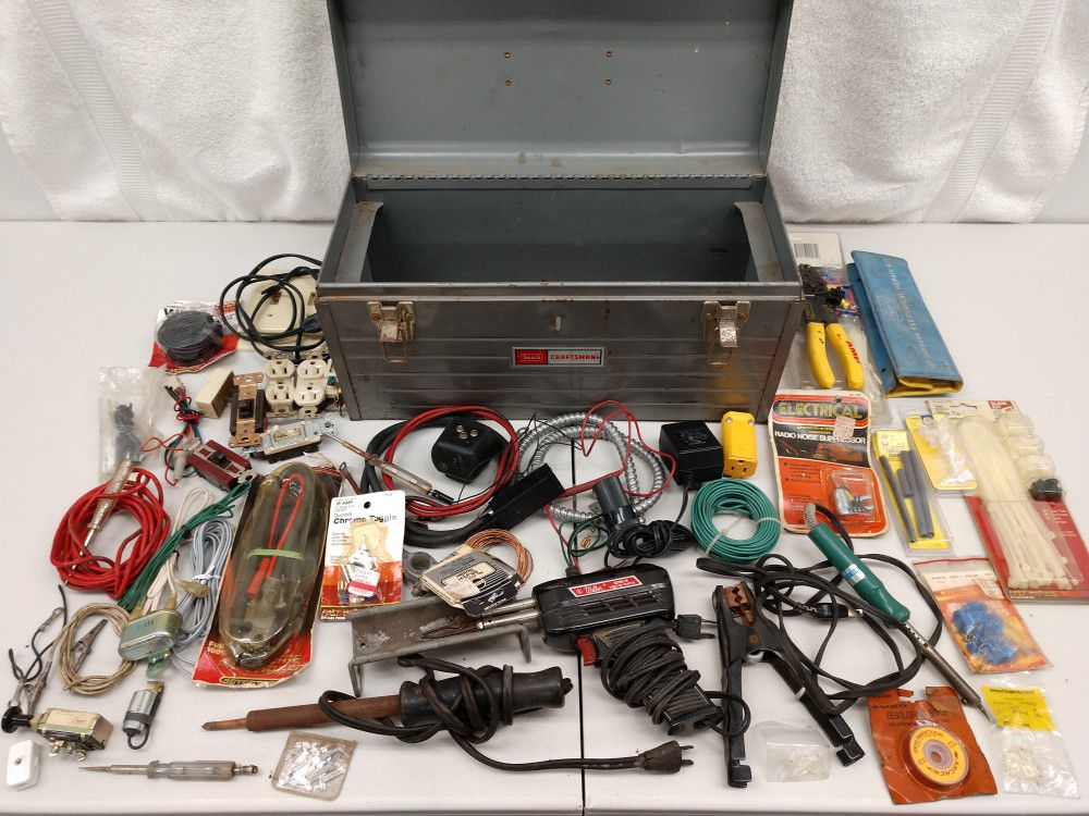 Huge Toolbox Of Electrical Tools & Supplies