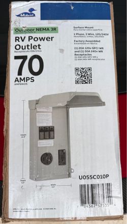 Midwest 70 Amp Outdoor RV Power Outlet