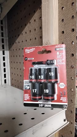 MILWAUKEE 6PC./P. 3/8" DRIVE IMPACT SOCKET SET