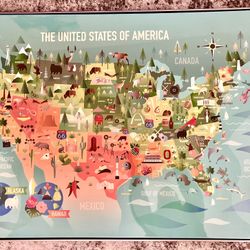 Large Wall Art Vinyl Print of UNITED STATES Cobble Hill