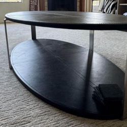 Leather coffee table