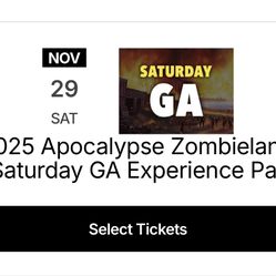 Apocalypse Saturday ticket 