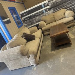 Fabric Sofas Set 2 Pieces 